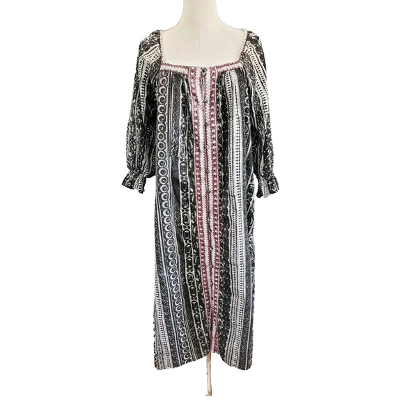 Cleobella Dresses & Skirts - CLEOBELLA Printed Cottage-Core Lightweight-Cotton Front Button Midi Dress Small